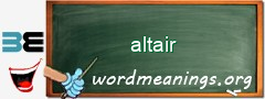 WordMeaning blackboard for altair